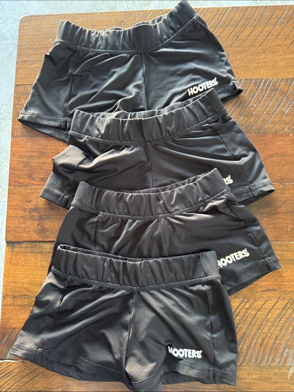 Hooters Black Girl Athletic Shorts - Set of 4